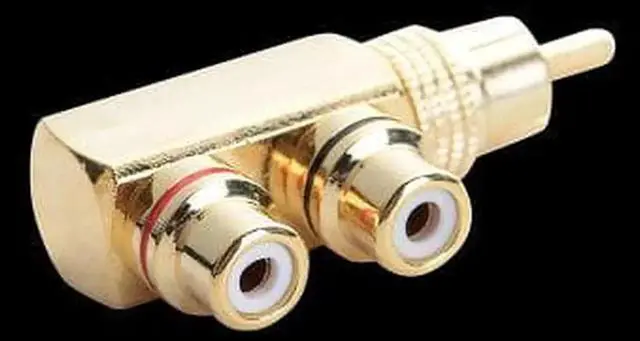 Alt view image 3 of 6 - 1Pcs 1 RCA Male to 2 RCA Female AV Audio Video Adapter Plug Splitter Converter Connector