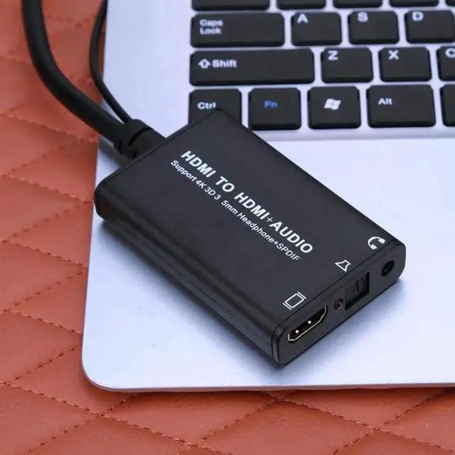 Alt view image 2 of 6 - 1Pcs Hdmi Audio Extractor HDMI to HDMI and Optical TOSLINK SPDIF+3.5mm Stereo Audio Extractor Converter HDMI Audio Splitter Adapter