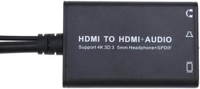 Alt view image 4 of 6 - 1Pcs Hdmi Audio Extractor HDMI to HDMI and Optical TOSLINK SPDIF+3.5mm Stereo Audio Extractor Converter HDMI Audio Splitter Adapter