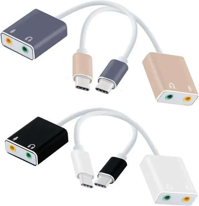Alt view image 5 of 6 - 1Pcs USB Type C Audio Cable Adapter Type C to 3.5mm Jack Earphone & Microphone USB C Splitter For HUAWEI Matebook Xiaomi