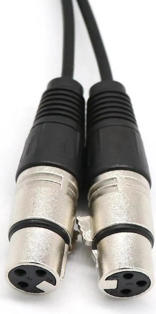 Alt view image 3 of 6 - 1Pcs Black Cannon XLR Y Cable 1 Male to Dual Female Splitter Zinc Alloy Oxygen Free Copper PVC 0.3m Audio Video Cables Adapter
