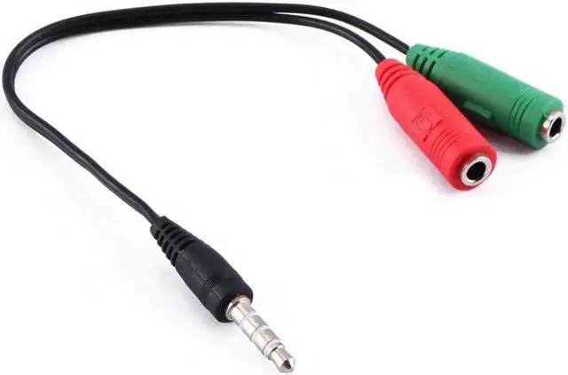 Alt view image 4 of 6 - 1Pcs 3.5mm Stereo Headphone Headset Microphone Audio Y Splitter Cable Adapter Plug Jack Cord