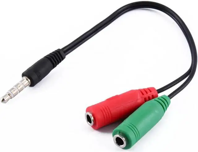 Alt view image 2 of 6 - 1Pcs 3.5mm Stereo Headphone Headset Microphone Audio Y Splitter Cable Adapter Plug Jack Cord