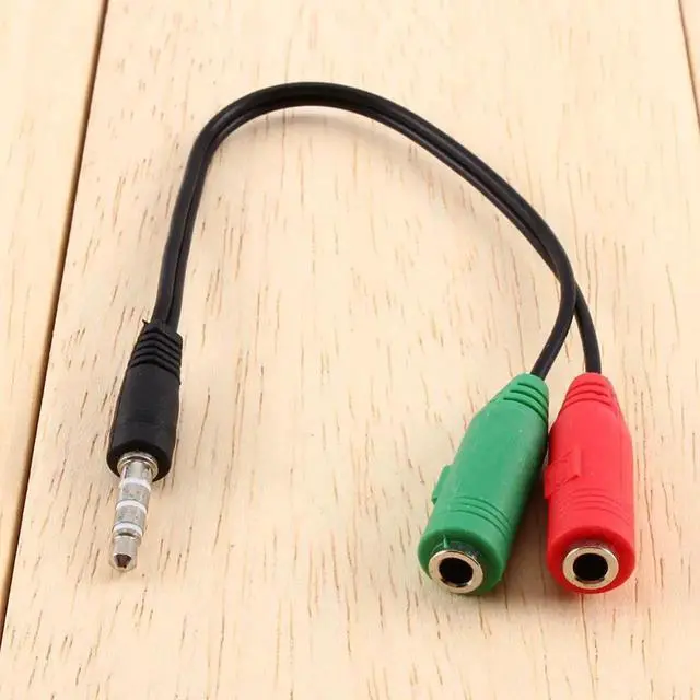 Alt view image 5 of 6 - 1Pcs 3.5mm Stereo Headphone Headset Microphone Audio Y Splitter Cable Adapter Plug Jack Cord