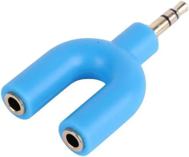 Alt view image 5 of 6 - 1Pcs 3.5mm Stereo Headphone Adapter Headphone Splitter One Split Into Two U Adapter Plug for PC MP3 MP4 Smartphone Player Audio Cable