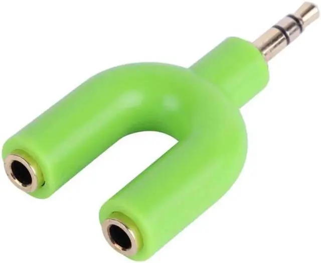 Alt view image 3 of 6 - 1Pcs 3.5mm Stereo Headphone Adapter Headphone Splitter One Split Into Two U Adapter Plug for PC MP3 MP4 Smartphone Player Audio Cable