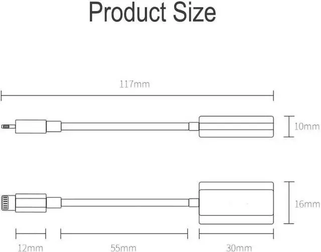 Alt view image 3 of 6 - 1Pcs Audio Charging Adapter For iPhone X 8 7 Plus Dual Splitters 2 in 1 8pin Female Earphone Cable Adapter For Apple Devices
