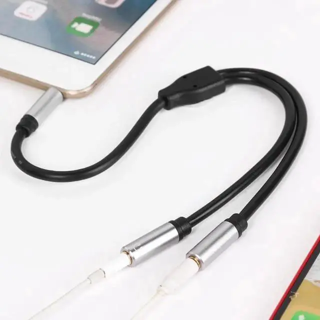 Alt view image 6 of 6 - 1Pcs 3.5mm Jack Headphone+Mic Audio Splitter Aux Extension Adapter Cable Wire