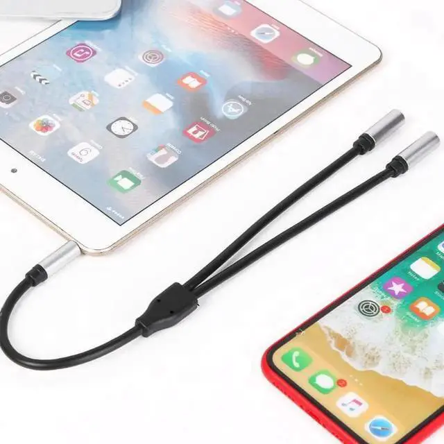 Alt view image 4 of 6 - 1Pcs 3.5mm Jack Headphone+Mic Audio Splitter Aux Extension Adapter Cable Wire