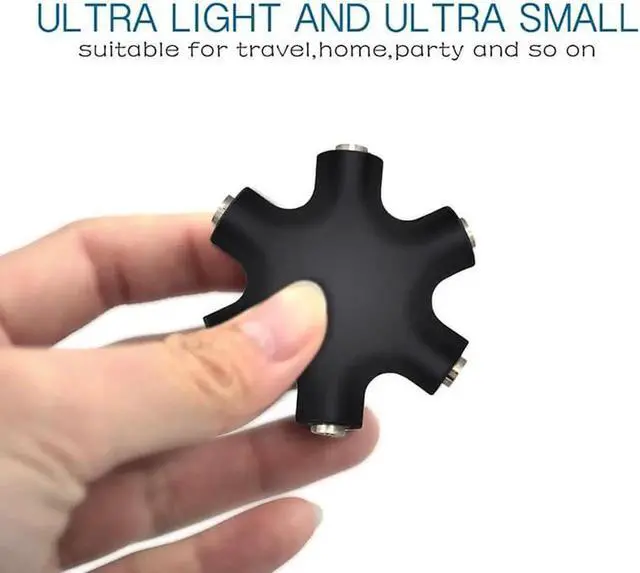 Main image of 1Pcs 3.5mm Jack 6 Way Multi Port Hub Aux Headphone Splitter Useful Audio Cable Adapter Converter Earphone Accessory