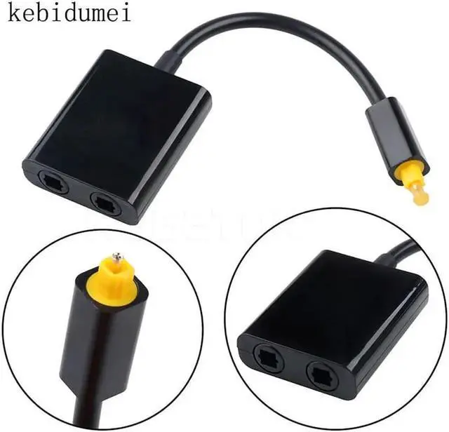 Main image of 1Pcs kebidumei Mini USB Digital Toslink Optical Fiber Audio 1 to 2 Female Splitter Adapter Micro Usb Cable Accessory