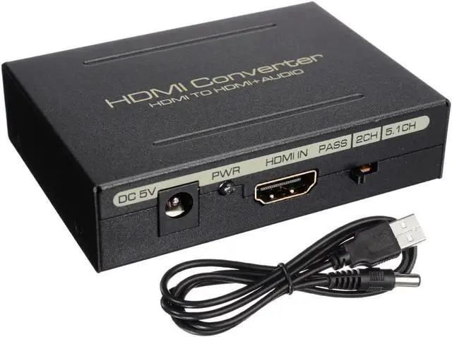 Alt view image 3 of 6 - 1Pcs HDMI Audio Splitter Adapter 1080P HDMI Audio Extractor HDMI to HDMI SPDIF/Toslink Optical RCA Analog Audio Extractor for HDTV