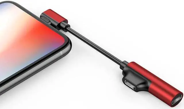 Alt view image 6 of 6 - 1Pcs 2 in 1 Audio Adapter For iPhone Xs 9 X 7 8 Plus Charging Audio Charger Adapter For iPhone 6S Jack To Earphone Splitter