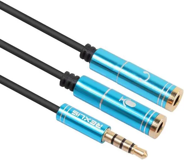 Alt view image 3 of 6 - 1Pcs REXLIS 3.5mm Combo Audio Adapter Cable for PS4,Xbox One S,Tablet,Mobile Phone,PC Gaming Headsets and version Laptop