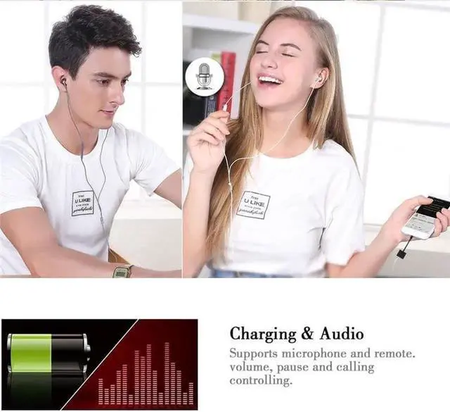 Alt view image 3 of 6 - 1Pcs 2 In 1 Type C To 3.5 Mm Audio Headphone Jack Charging Adapter Converter for Huawei P20 Pro Mate 10 Lite Type C Splitter Cable