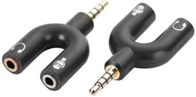 Main image of 1Pcs 3.5mm Stereo Male to Dual Female Adapter Mic Jack Audio Splitter For iPhone 5S 6 7 6S 5 S iPod Huawei Headphone Microphone AUX