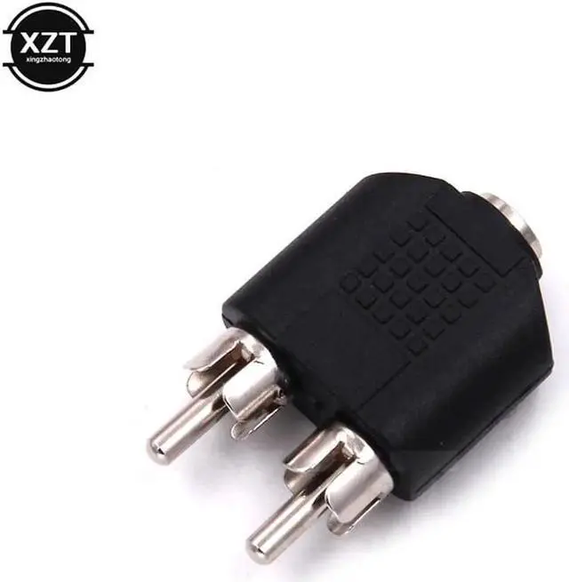 Alt view image 2 of 4 - 1Pcs 3.5mm AUX Female to 2 RCA Male Audio Stereo Jack Headphones Adapter Splitter Connector Universal Jack Headphones Adapter
