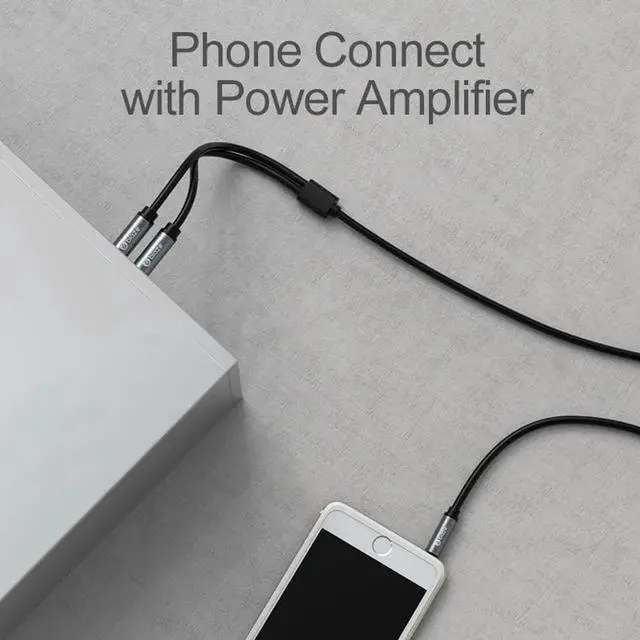 Alt view image 4 of 6 - 1Pcs Biaze HIFI Jack 3.5mm to 6.35mm Adapter Audio Cable for Mixer Amplifier Speaker Dual 6.5mm 3.5mm Jack Male Splitter AUX Cable