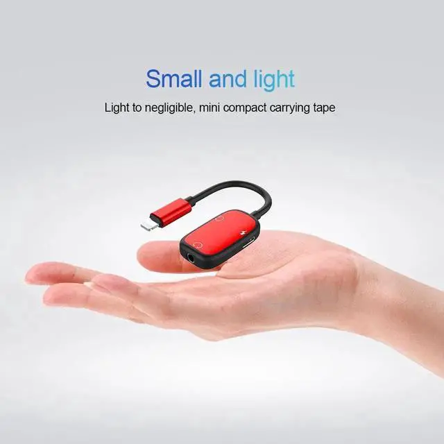Alt view image 6 of 6 - 1Pcs 3 in 1 Audio Adapter charging Earphone Cable For iPhone XS X 7 8 plus Aux Jack headset For 8 Pin 3.5 mm To Headphone splitter