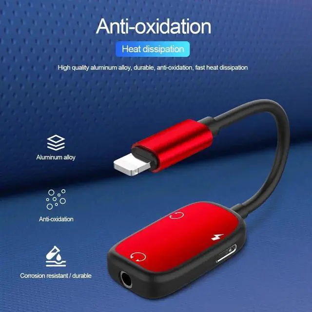 Alt view image 3 of 6 - 1Pcs 3 in 1 Audio Adapter charging Earphone Cable For iPhone XS X 7 8 plus Aux Jack headset For 8 Pin 3.5 mm To Headphone splitter