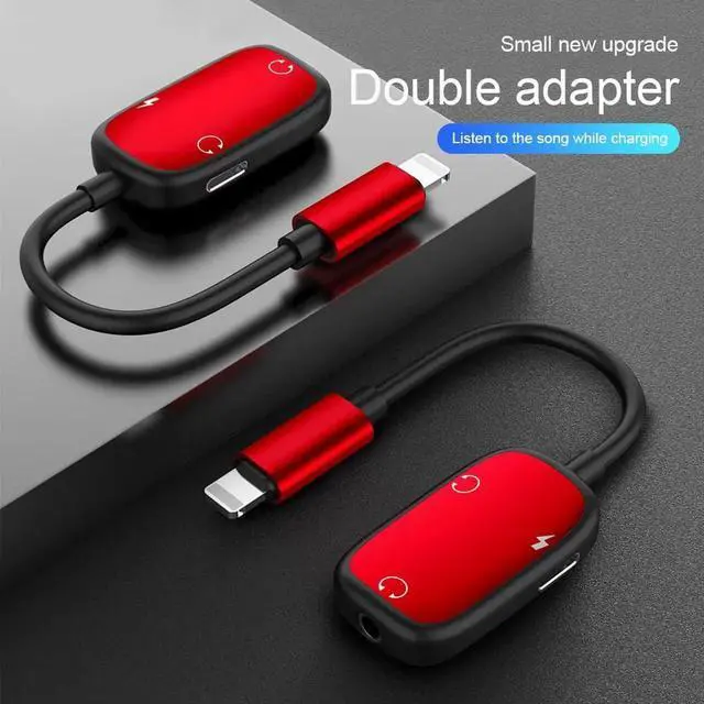 Main image of 1Pcs 3 in 1 Audio Adapter charging Earphone Cable For iPhone XS X 7 8 plus Aux Jack headset For 8 Pin 3.5 mm To Headphone splitter