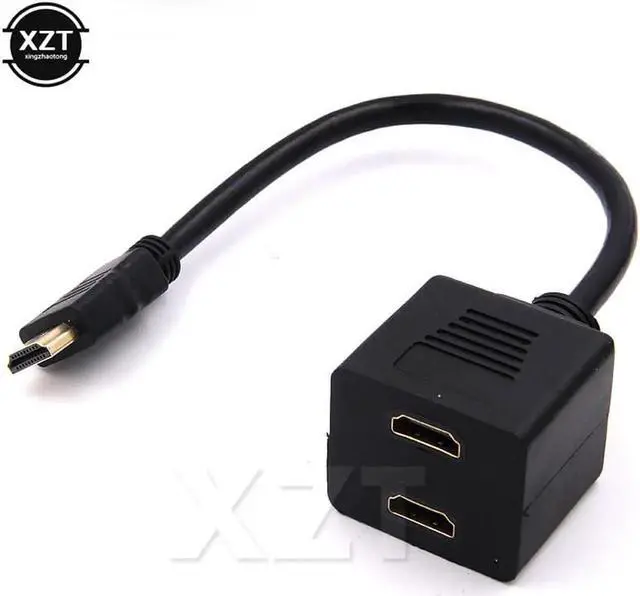 Alt view image 5 of 6 - 1Pcs HDMI TO HDMI 2 port input Male to 1 port output Female Switch Y Splitter Cord Cable Adapter For HD DVD LCD TV Game Machines
