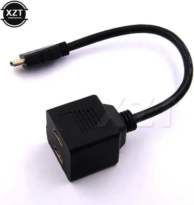 Main image of 1Pcs HDMI TO HDMI 2 port input Male to 1 port output Female Switch Y Splitter Cord Cable Adapter For HD DVD LCD TV Game Machines