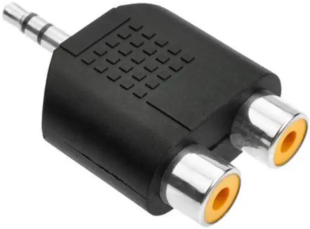 Alt view image 2 of 6 - 1Pcs 3.5 mm AUX male to 2 RCA Female Audio Adapter for Computer Speaker Earphone Headphone Stereo AUX Splitter Connector