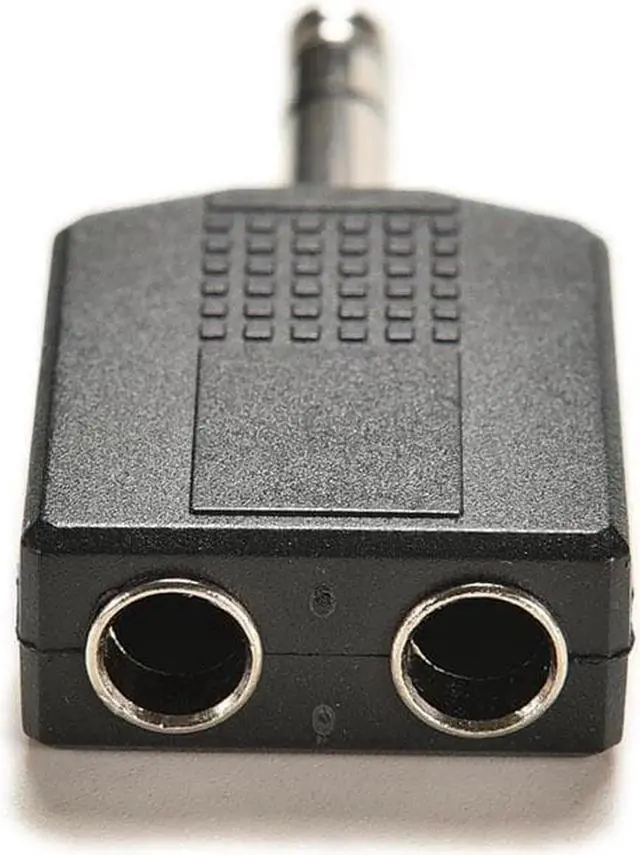 Alt view image 4 of 6 - 1Pcs 1/4" Stereo Audio Jack Plug Adapter Single Male to Female 6.35mm Dual Mono Stereo Jack Headphone Microphone Y Splitter Converter