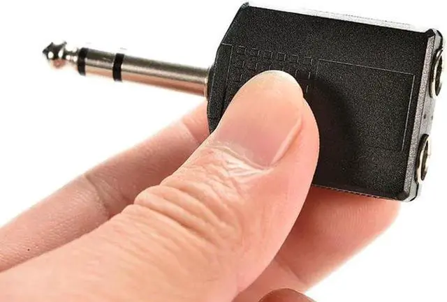 Alt view image 5 of 6 - 1Pcs 1/4" Stereo Audio Jack Plug Adapter Single Male to Female 6.35mm Dual Mono Stereo Jack Headphone Microphone Y Splitter Converter