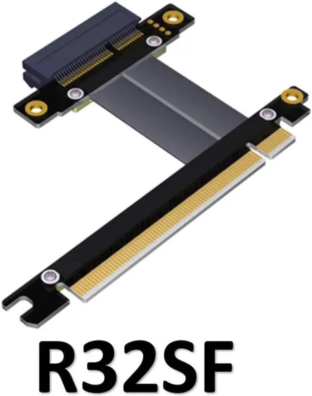Alt view image 2 of 3 - PCIe 3.0 X4 X8 Riser Extender for Gigabit Network Card Industrial SSD Pci-e 3.0 X4 X8 to X16 Extension PCI-Express 3.0 Cable (50cm,R32SF)