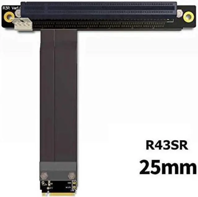 Alt view image 2 of 5 - M.2 NGFF NVMe Key M Extender Cable to PCIE x16 Graphics Card Riser Adapter 16x PCI-e PCI-Express for M2 2230 2242 2260 2280 (25cm)