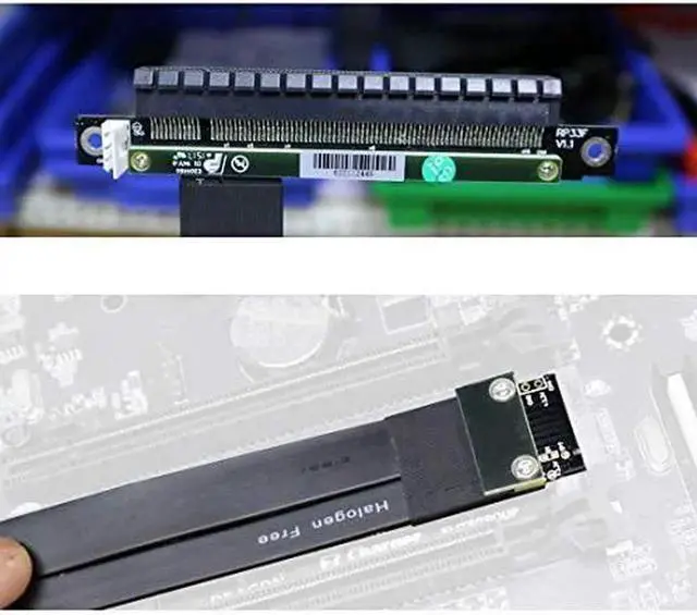 Alt view image 5 of 5 - M.2 NGFF NVMe Key M Extender Cable to PCIE x16 Graphics Card Riser Adapter 16x PCI-e PCI-Express for M2 2230 2242 2260 2280 (25cm)