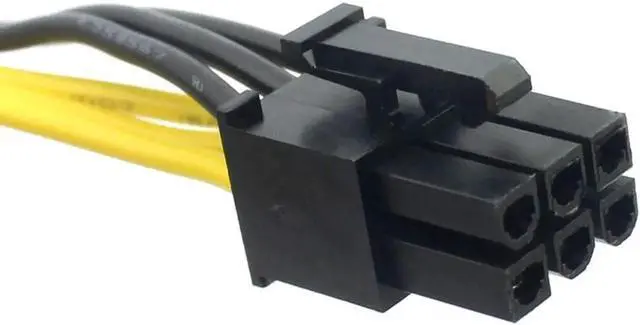 Alt view image 6 of 7 - 2 Pack 6 Pin Male to Dual 8 (6+2) Pin Male PCI Express Power Adapter Extension Cable for Graphics Card Module Line 18AWG 6P to Dual 8p Splitter Ribbon Cable