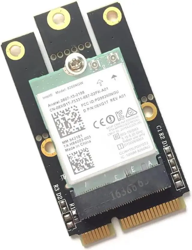 Main image of M2/NGFF Wireless Network Card to Mini Pci-e Adapter Card Compatible with NGFF M2 AX210 AX200 9260AC 7265AC 3165AC DW1560Z Card
