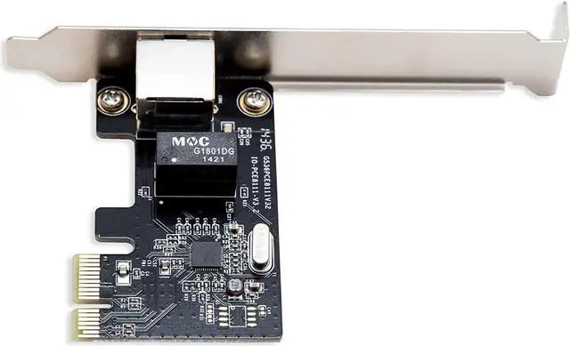 Alt view image 6 of 7 - Gigabit Ethernet PCI Express 2.1 PCI-E x1 Network Interface Card (NIC) 10/100/1000 Mbps Realtek RTL8111F Chipset SI-PEX24038