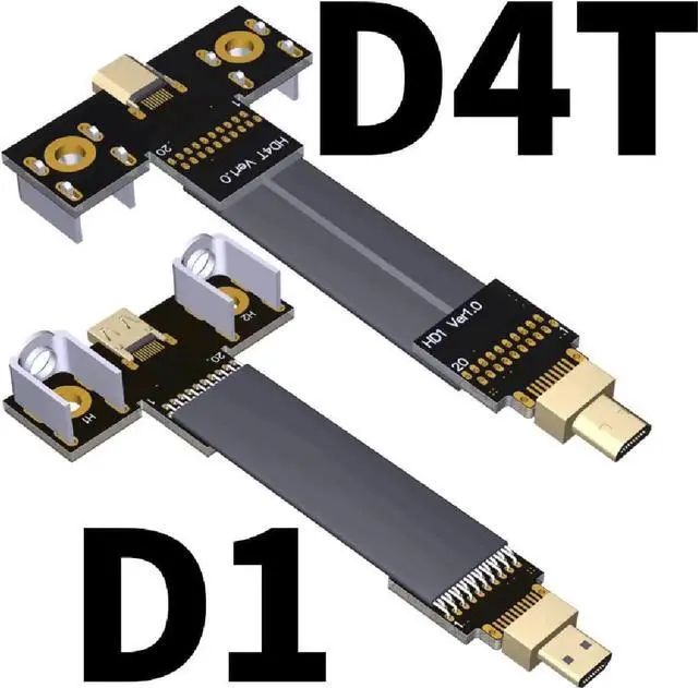 Alt view image 2 of 6 - HDD Series Cable Micro HD-MI V2.0b Compatible Cable (18Gbps, 4K@60Hz) Compatible with GoPpro Camera Aerial Photography (15CM,D1-D4T)