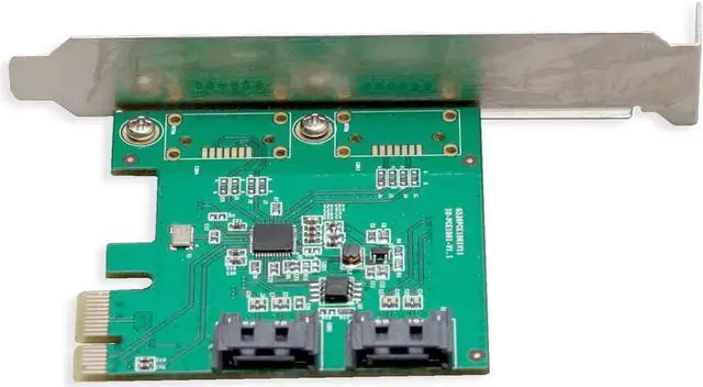 Alt view image 2 of 7 - I/O CREST 2 Port SATA III PCI-e 2.0 x1 Controller Card Asmedia ASM1061 Non-Raid with Low Profile Bracket SY-PEX40039