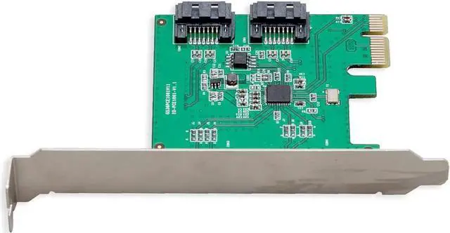 Alt view image 3 of 7 - I/O CREST 2 Port SATA III PCI-e 2.0 x1 Controller Card Asmedia ASM1061 Non-Raid with Low Profile Bracket SY-PEX40039
