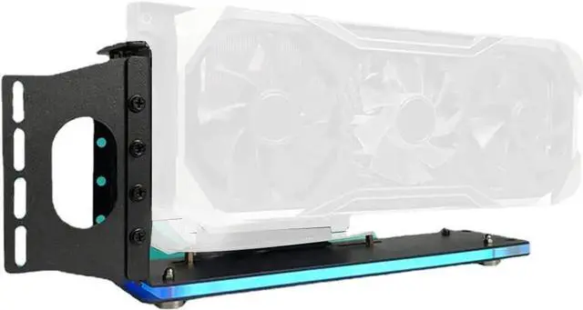 Main image of Vertical Graphics Card Holder Bracket Multiple Slots Adjustable Support with GPU Mount Video Card VGA Support Kit (Black,RGB 12V 4Pin)