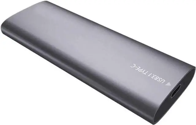 Alt view image 4 of 7 - M.2 to USB3.1 USB-C HDD Enclosure NGFF/NVMe Dual Protocol Support for M.2 NVMe M Key/M.2 SATA B Key Hard Drive (Gray)