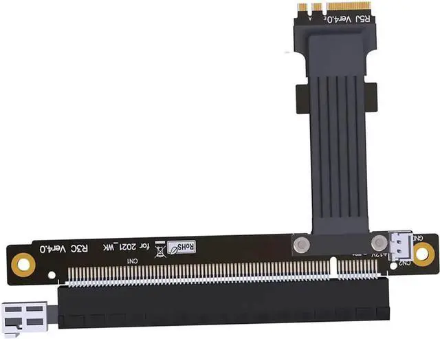 Alt view image 4 of 6 - PCI-e 4.0 M.2 WiFi A.E Key A+E to PCI-e x1/ x4/ x16 Slot Riser Extender Adapter Card Ribbon Gen4.0 PCIE Cable Wireless Network Card 8G/BPS (15cm,Pcie4.0 16x R53JC)