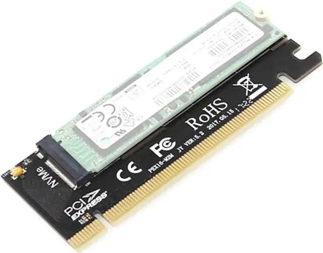 Alt view image 7 of 7 - Swift MX16 M.2 NVMe SSD NGFF to PCIE 3.0 X16 Adapter M Key Interface Ccard Suppor PCI Express x16 2280 Size m.2 Full Speed (MX16+ N80 Gold)