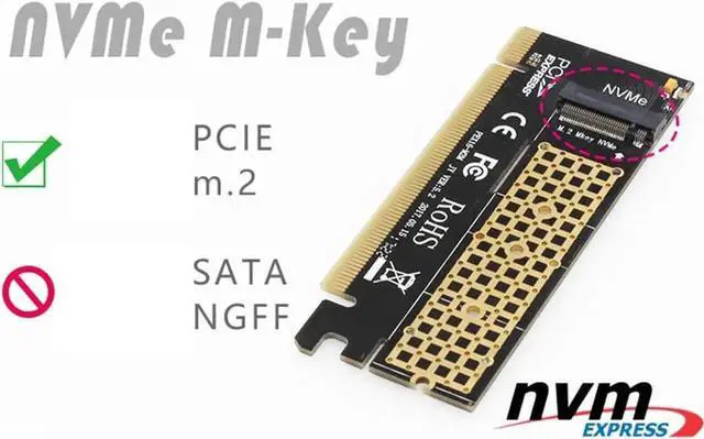 Alt view image 4 of 7 - Swift MX16 M.2 NVMe SSD NGFF to PCIE 3.0 X16 Adapter M Key Interface Ccard Suppor PCI Express x16 2280 Size m.2 Full Speed (MX16+ N80 Gold)
