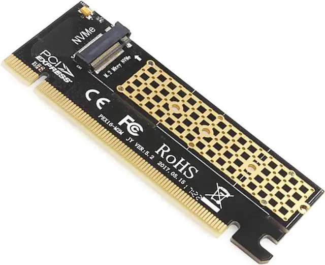 Alt view image 3 of 7 - Swift MX16 M.2 NVMe SSD NGFF to PCIE 3.0 X16 Adapter M Key Interface Ccard Suppor PCI Express x16 2280 Size m.2 Full Speed (MX16+ N80 Gold)