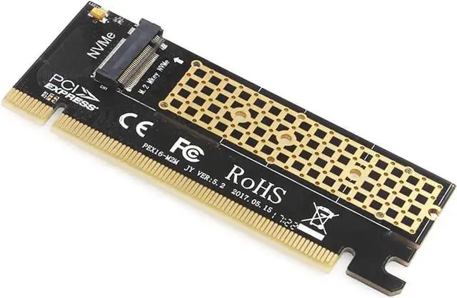 Alt view image 4 of 6 - Swift MX16 M.2 NVMe SSD NGFF to PCIE 3.0 X16 Adapter M Key Interface Ccard Suppor PCI Express x16 2280 Size m.2 Full Speed (MX16+ Sea Shark Red)