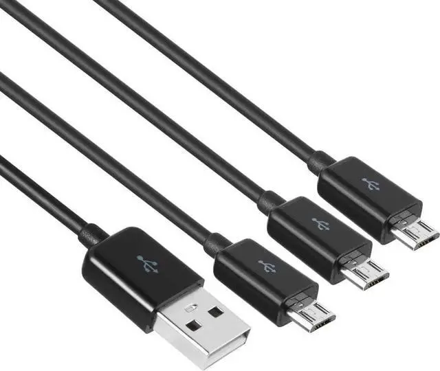 Main image of USB Splitter Cable for Android Equipment & Micro Player Mini Arcade Cabinets,USB A Male to 3 Micro USB Multi Charging Cable,Connects up to 3 Micro Players OR Electronic Games (3.3ft/1M)