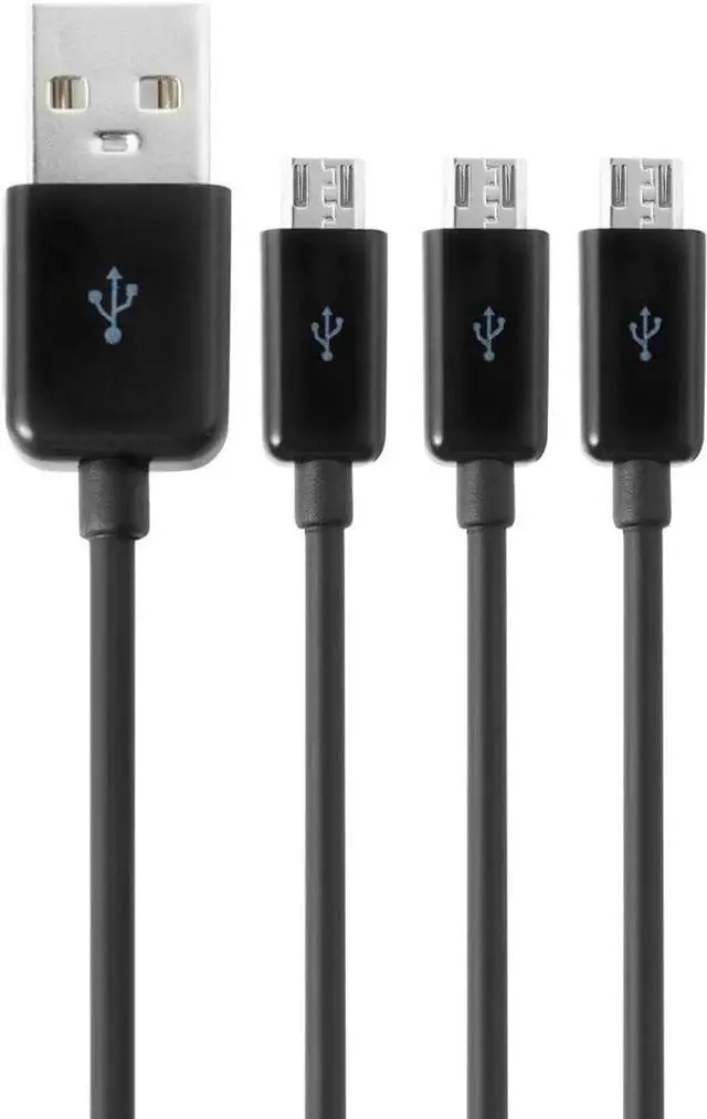 Alt view image 2 of 2 - USB Splitter Cable for Android Equipment & Micro Player Mini Arcade Cabinets,USB A Male to 3 Micro USB Multi Charging Cable,Connects up to 3 Micro Players OR Electronic Games (3.3ft/1M)