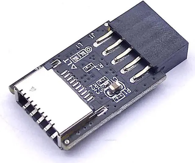 Alt view image 5 of 6 - USB2.0 9Pin to USB-C A-Key Front Connector USB3.2 Type-E Interface for Motherboard USB 2.0 Extender Converter