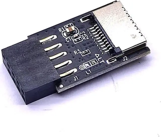 Alt view image 4 of 6 - USB2.0 9Pin to USB-C A-Key Front Connector USB3.2 Type-E Interface for Motherboard USB 2.0 Extender Converter